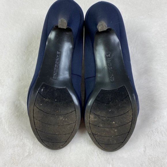 Bandolino Navy Mylah Peep Toe Satin Feel Heels, size‎ 8.5 M - Picture 10 of 12